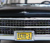 Ghostbusters Pre-Ectomobile grille and license plate detail