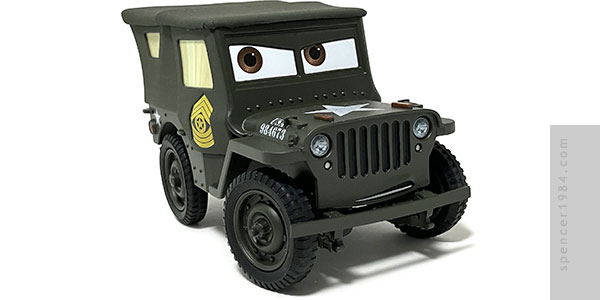 Sarge from the Pixar movie Cars