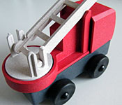 Lukes Toy Company Fire Truck rear