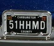 Mattel Doc Hudson license plate detail