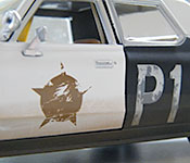 GreenLight Collectibles The Blues Brothers 1974 Dodge Monaco front fender detail