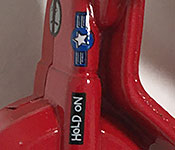 Mattel Deadpool Scooter Motorcycle front fork detail