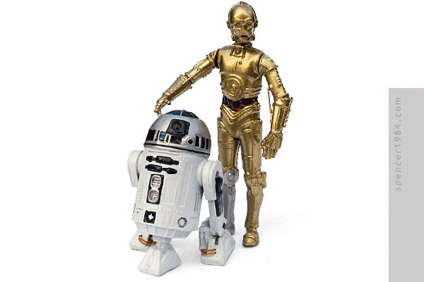 C-3PO and R2-D2 from the movie Star Wars
