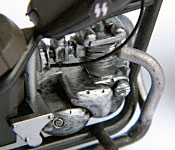 The Walking Dead Triumph Bonneville Chopper engine detail