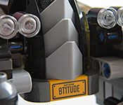 The LEGO Batman Movie Batmobile front detail