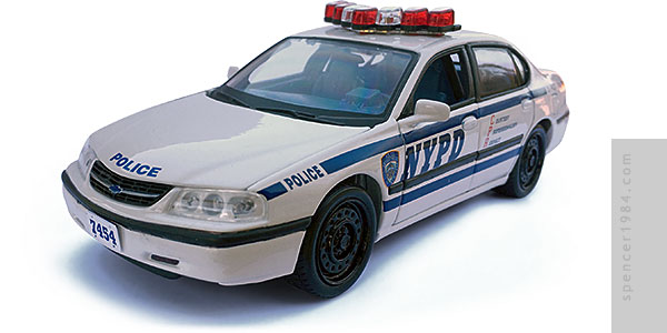 Matt Damon's NYPD Impala from the movie The Bourne Ultimatum