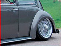 VW Lowrider with severe wheel angle