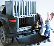 Tomy Judy's Police Cruiser figures and rear capture area open