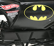 Hot Wheels 2011 Monster Jam Batman sponsor detail